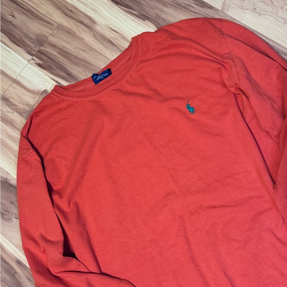 Polo | Orange Long Sleeve Logo Tee